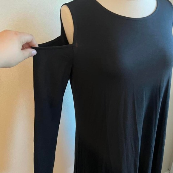 Killstar ophicius black long sleeve tunic top asymmetrical size large goth - Picture 4 of 5
